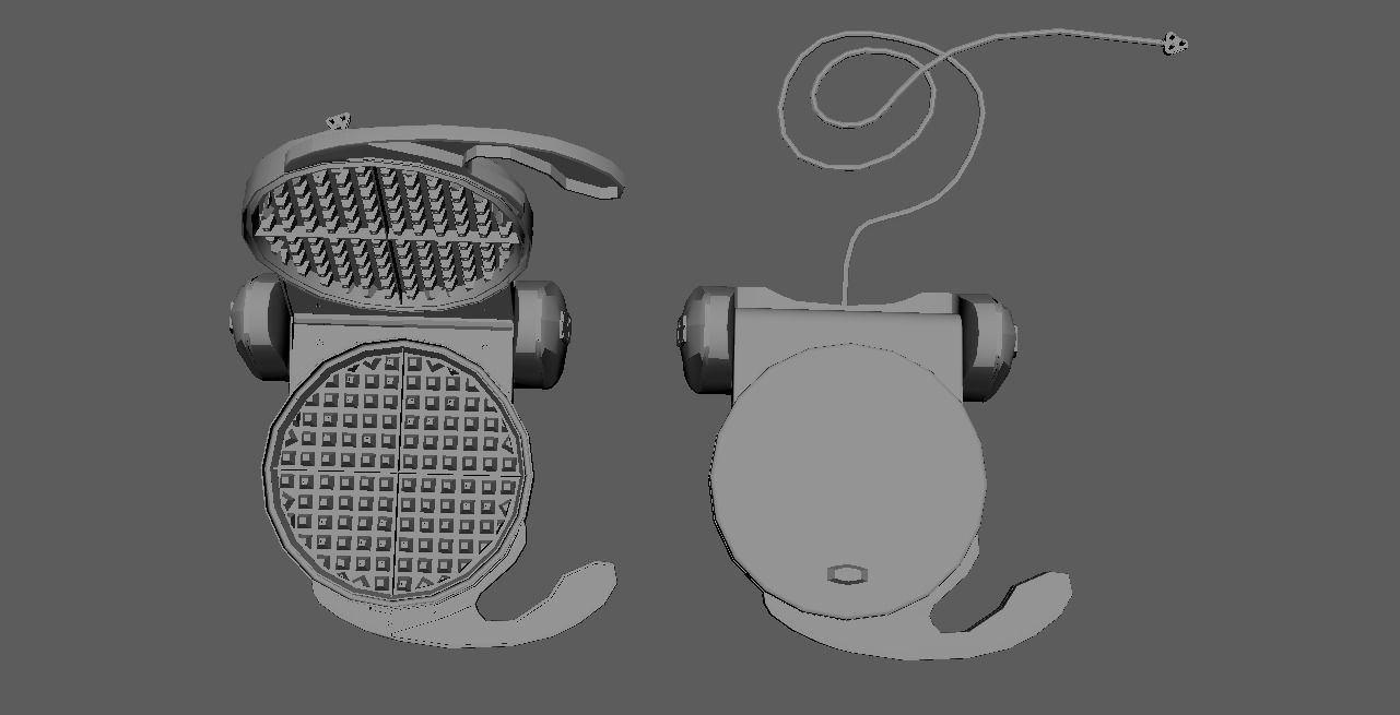 Waffle Maker 3D model_32