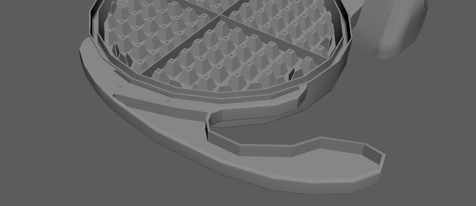 Waffle Maker 3D model_23