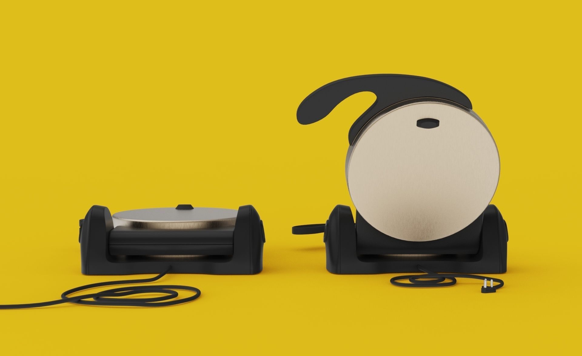 Waffle Maker 3D model_4