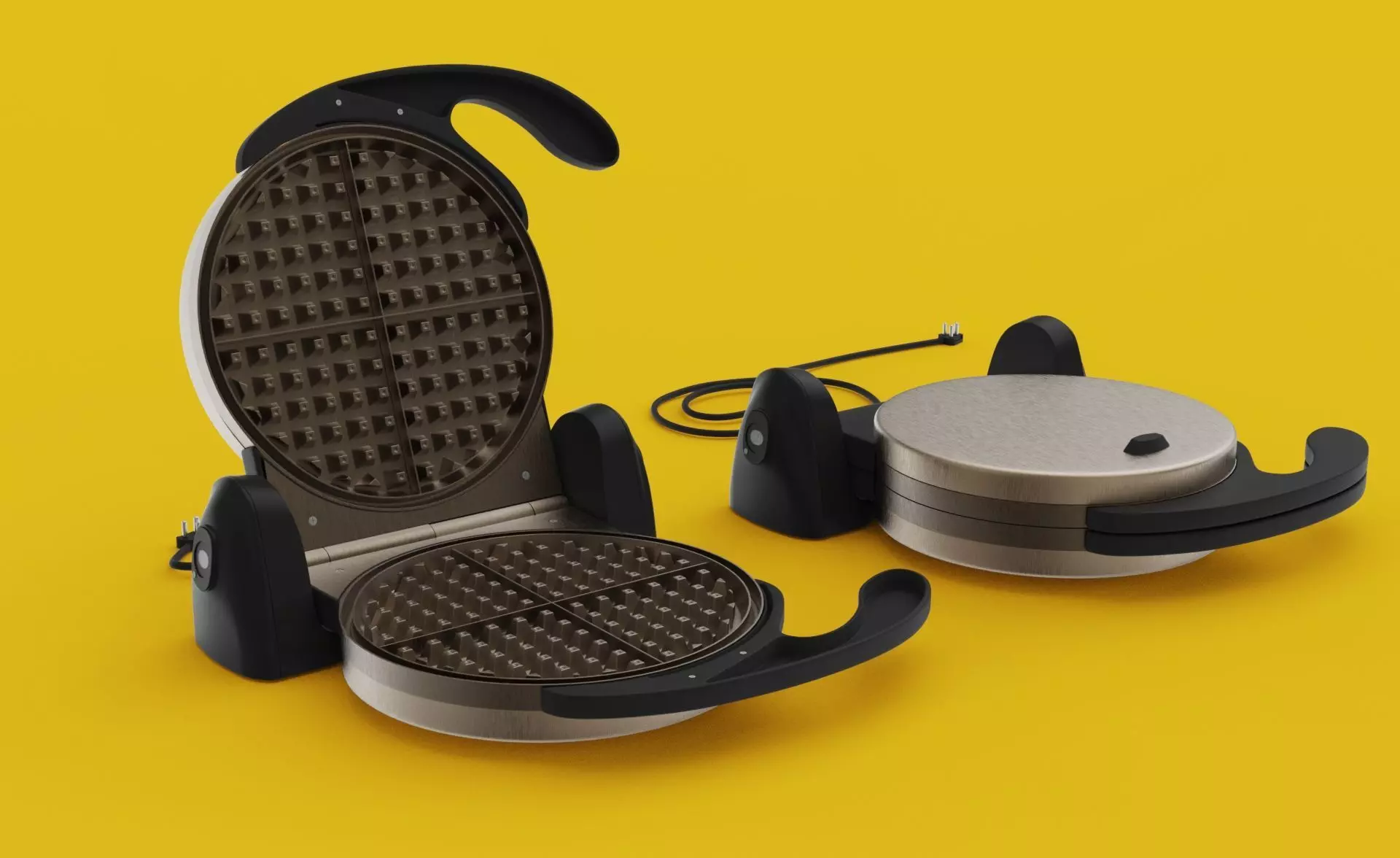 Waffle Maker 3D model_0