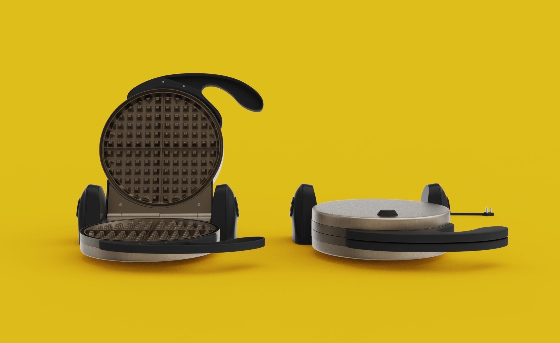 Waffle Maker 3D model_1