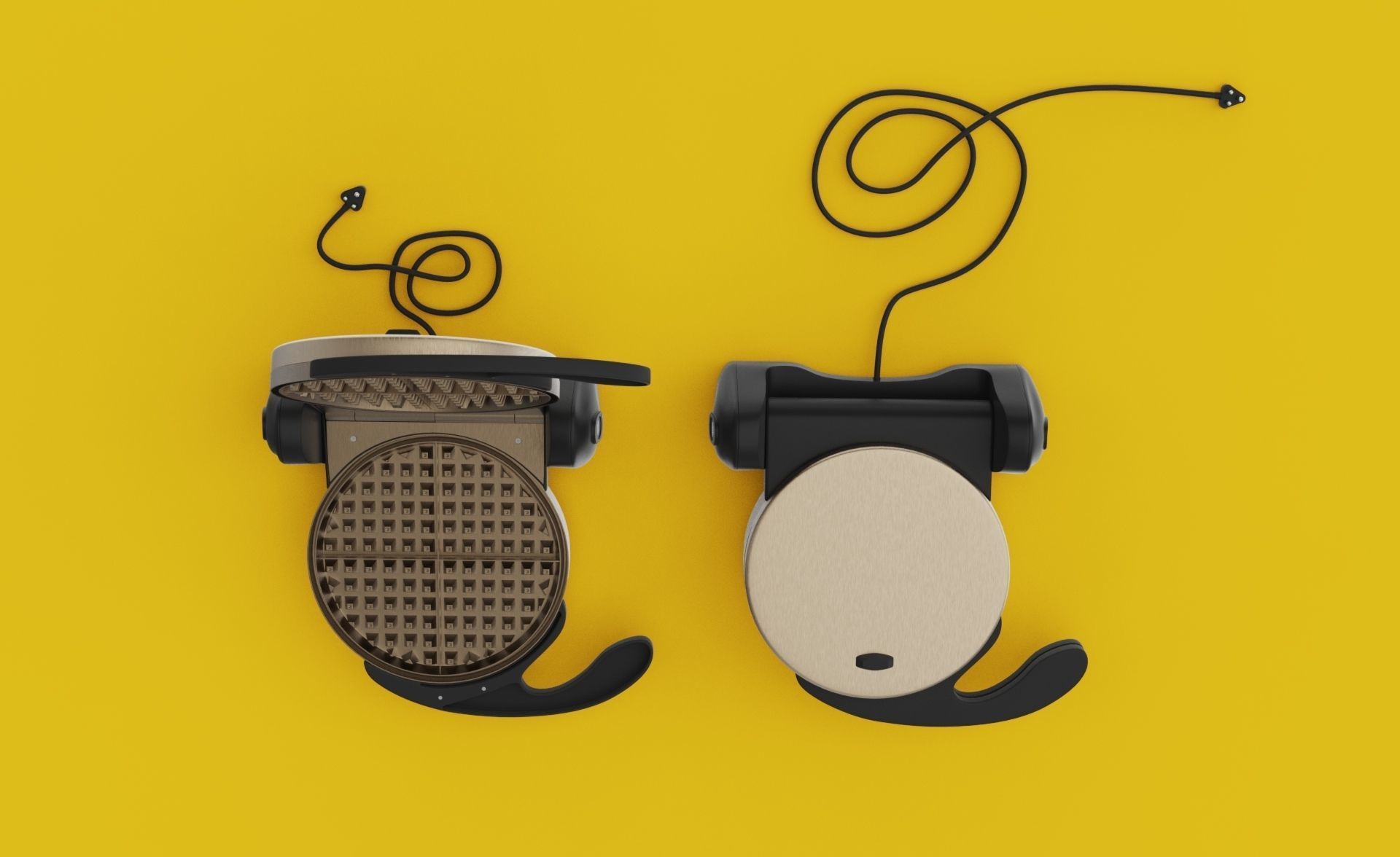 Waffle Maker 3D model_6