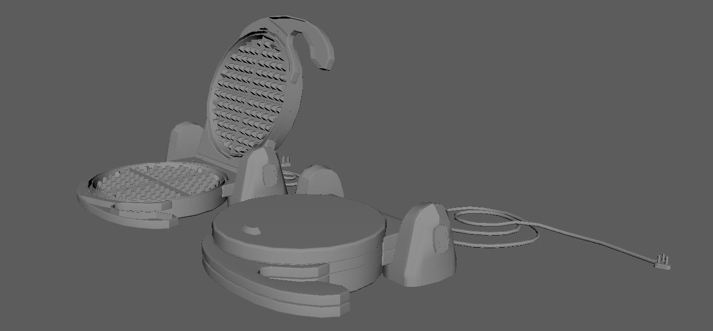 Waffle Maker 3D model_15