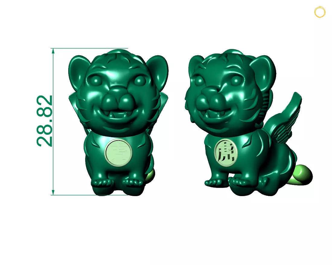 pendant Tiger 3D print model