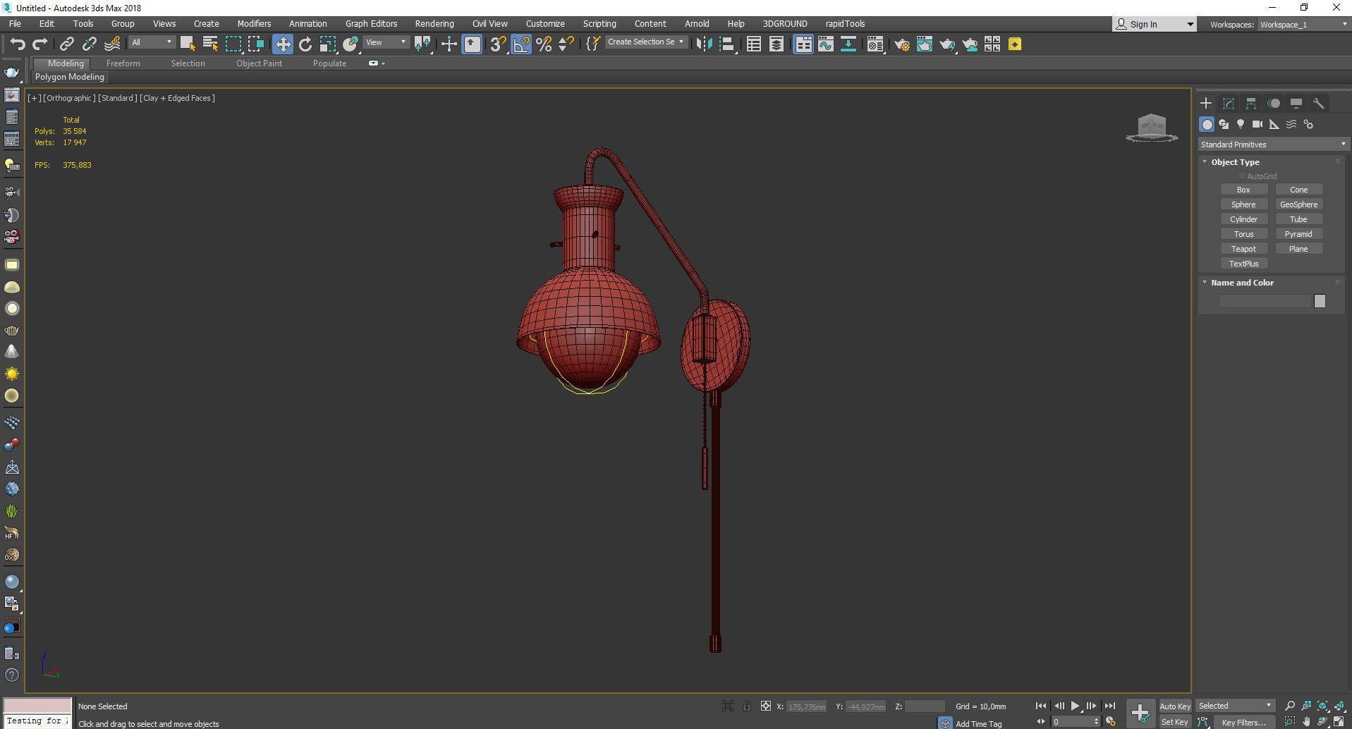 Mitzi Riley Glass Wall Sconce Low-poly 3D model_3