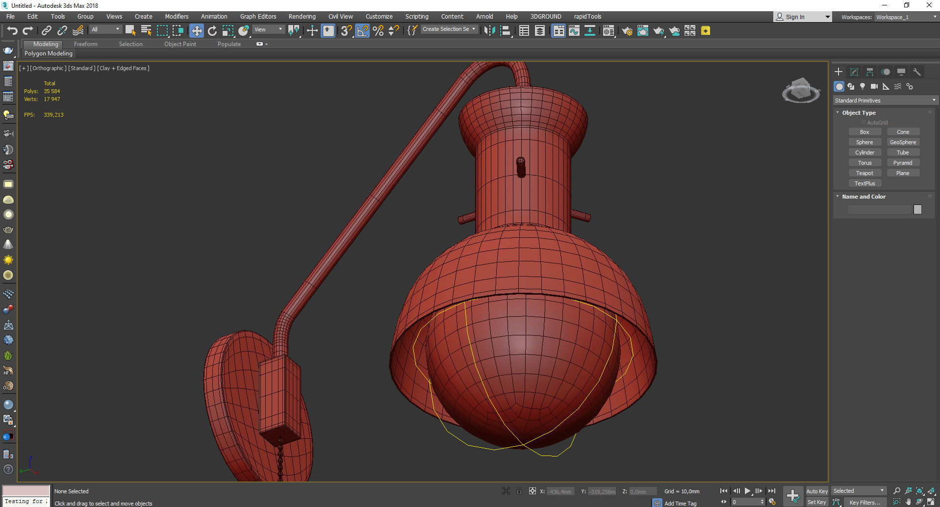 Mitzi Riley Glass Wall Sconce Low-poly 3D model_4