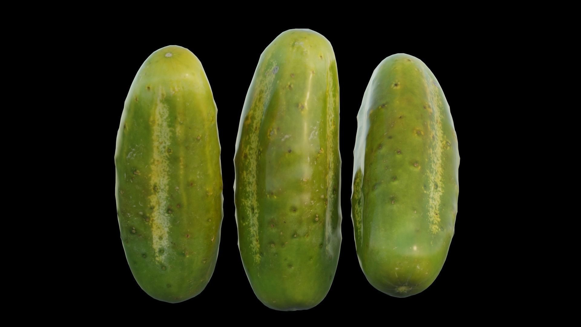 Cucumber two cucumbers 3D model_11