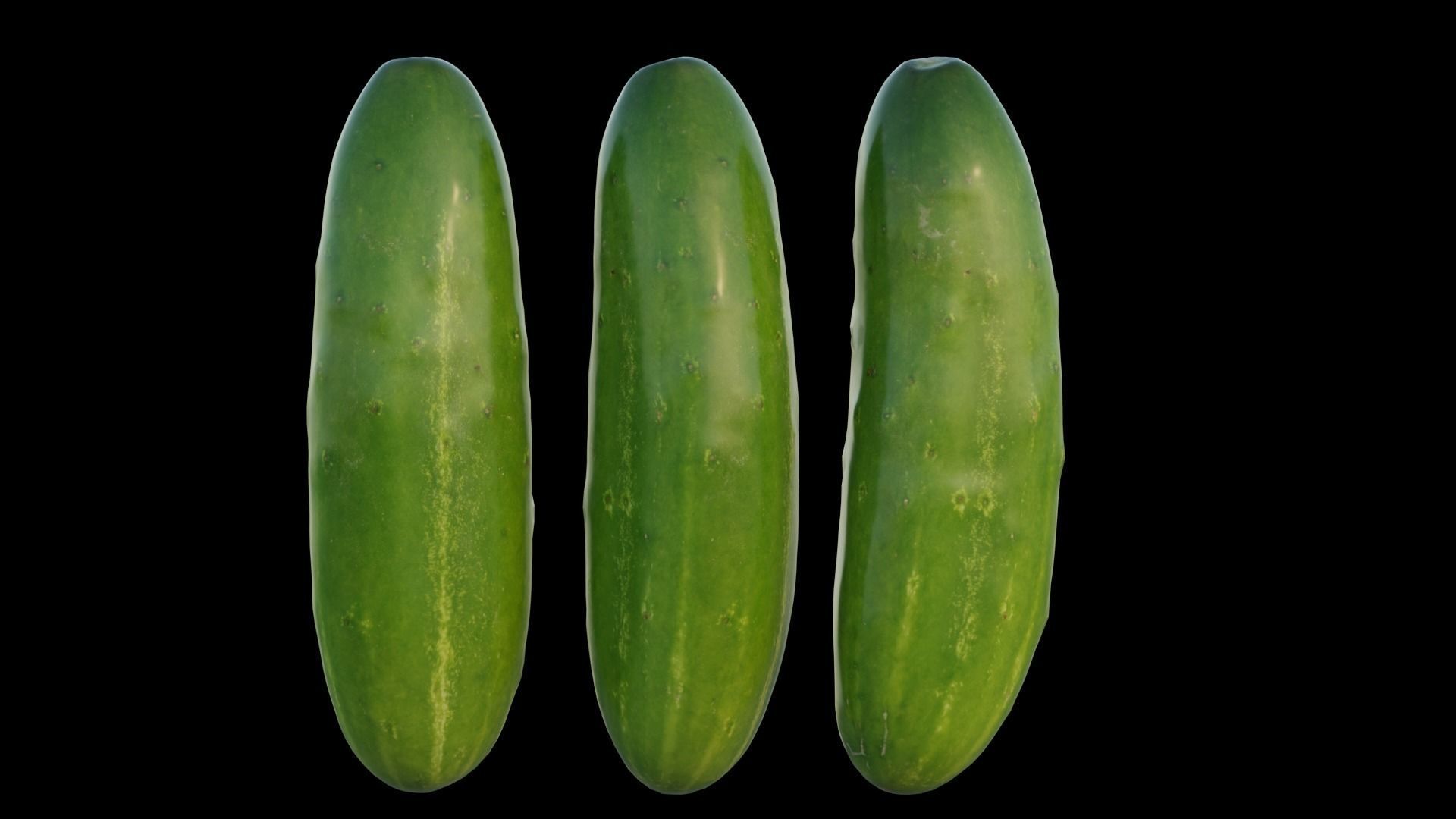 Cucumber two cucumbers 3D model_12