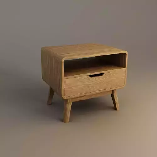 Bedside table Low-poly 3D model