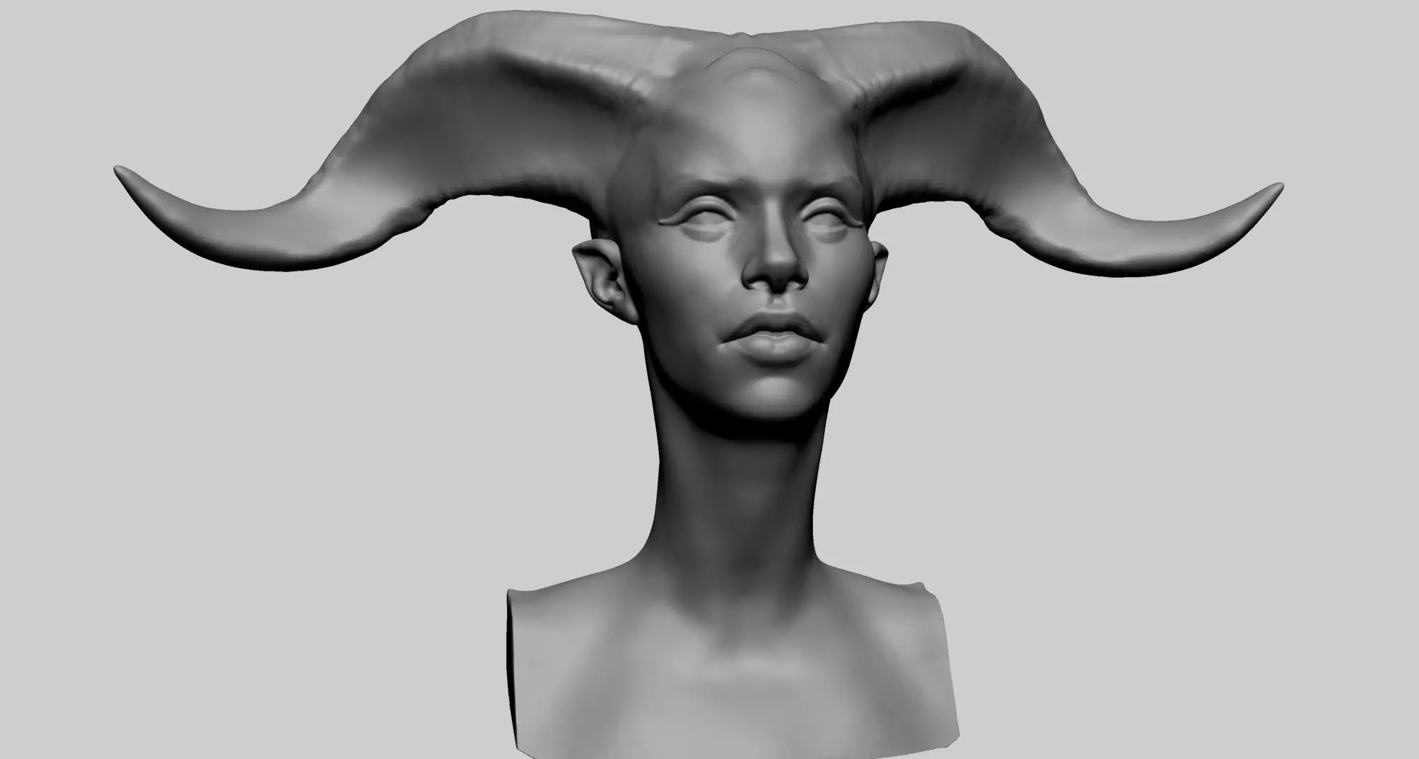 Fantasy Female Head G 3D model_0
