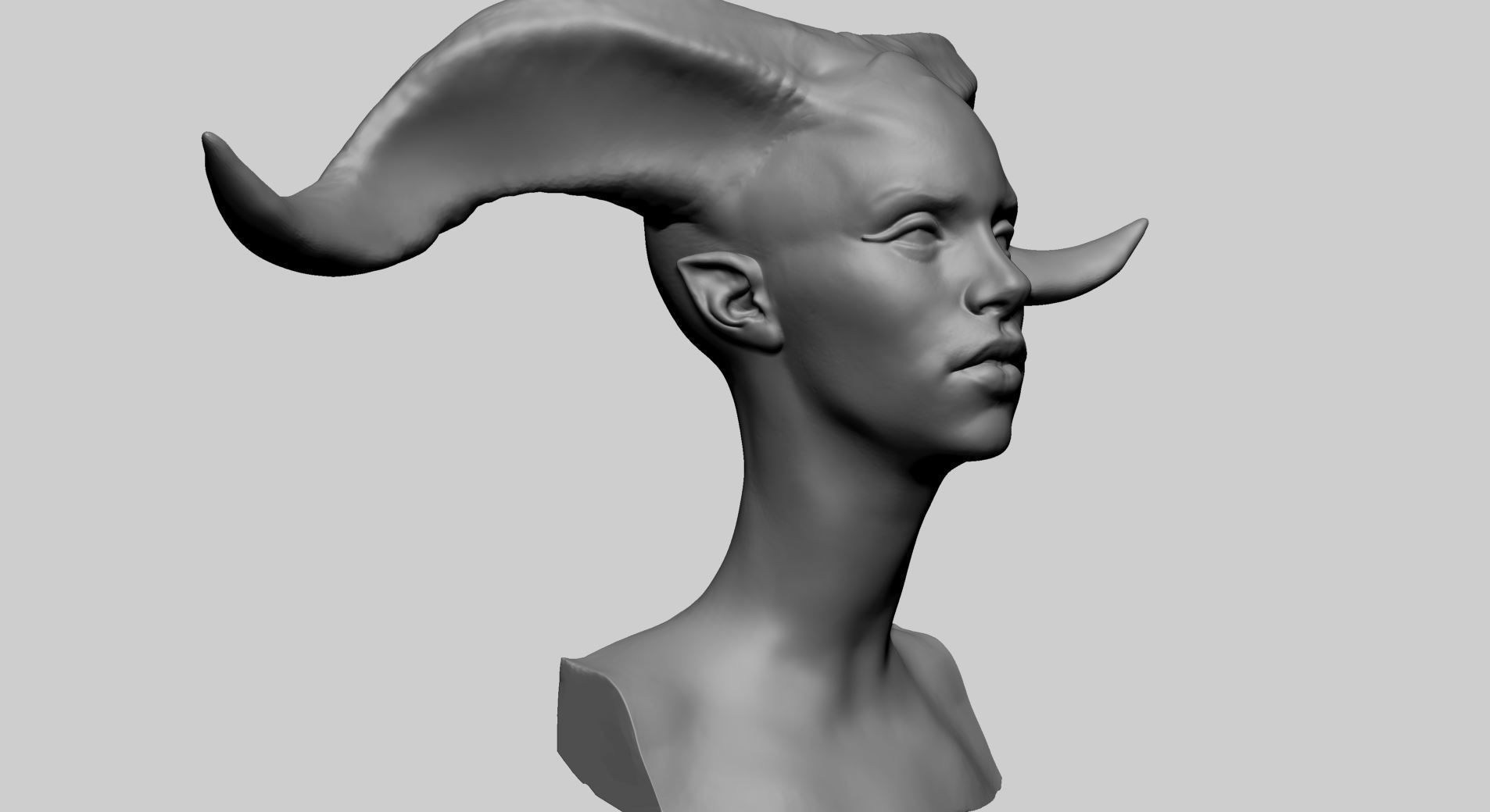 Fantasy Female Head G 3D model_1