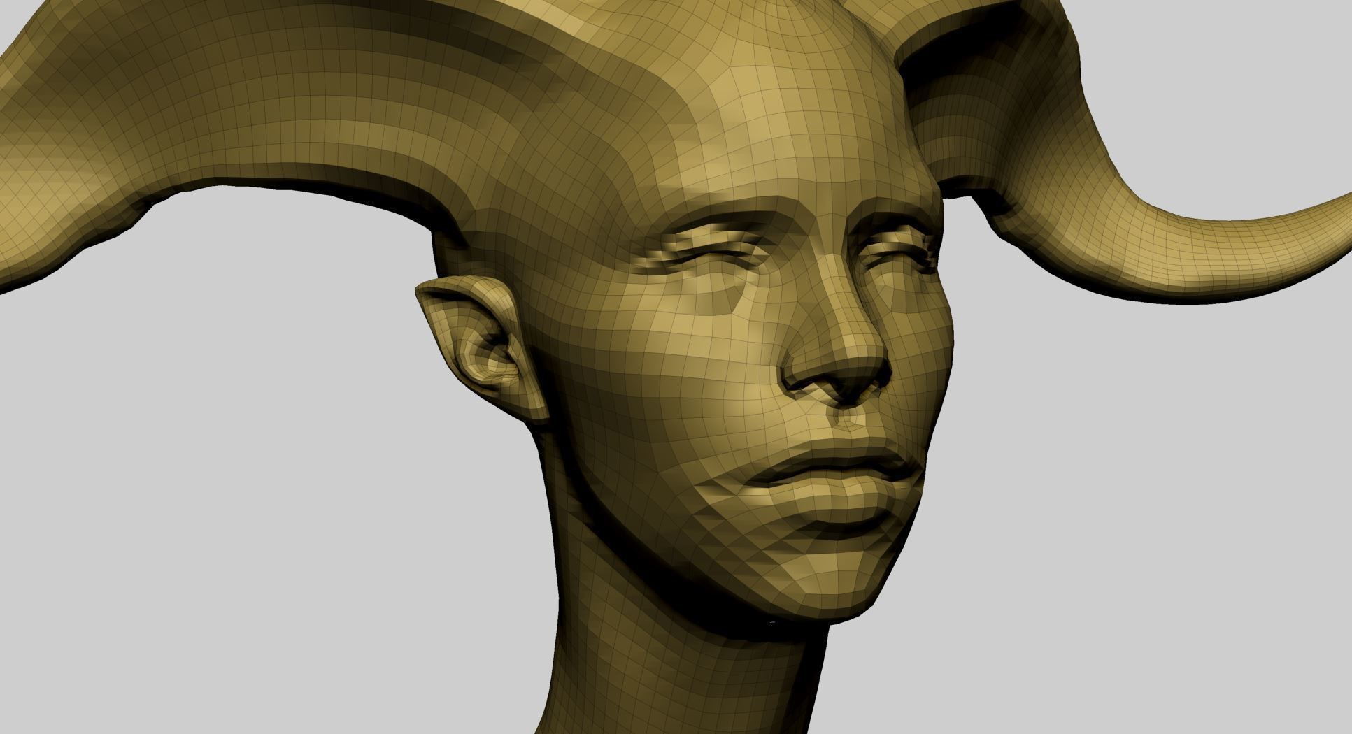 Fantasy Female Head G 3D model_10