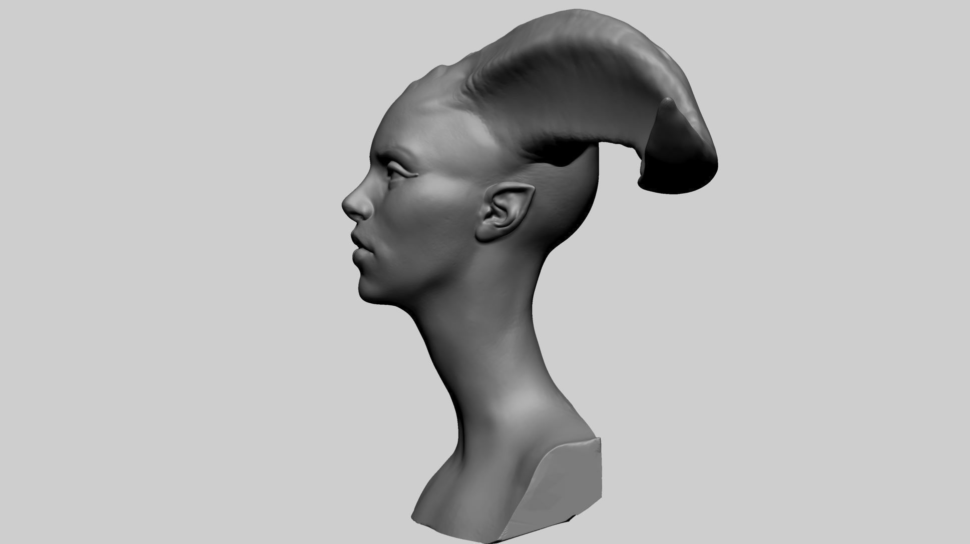 Fantasy Female Head G 3D model_6