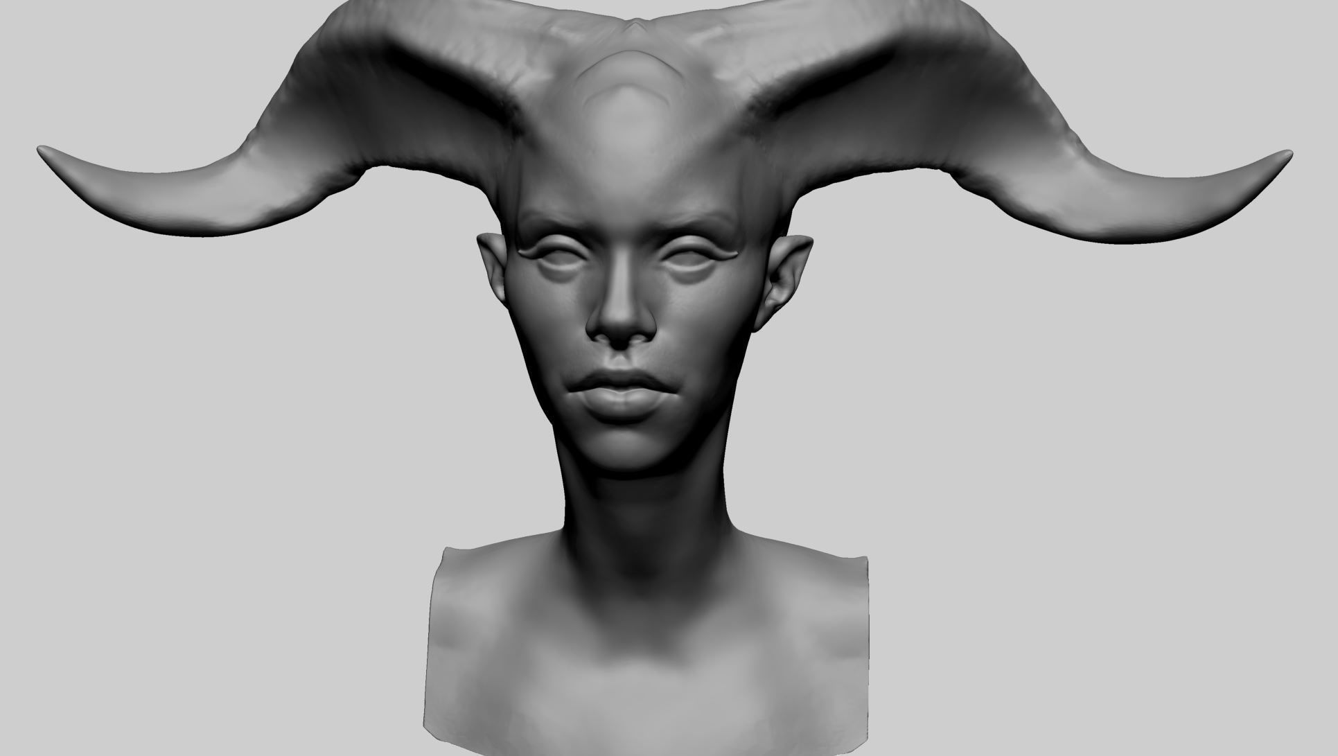 Fantasy Female Head G 3D model_7