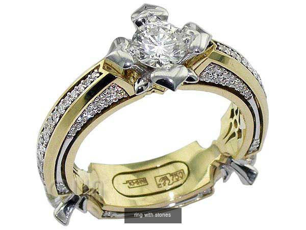 ring and earrings with stones 3D Model Collection_2