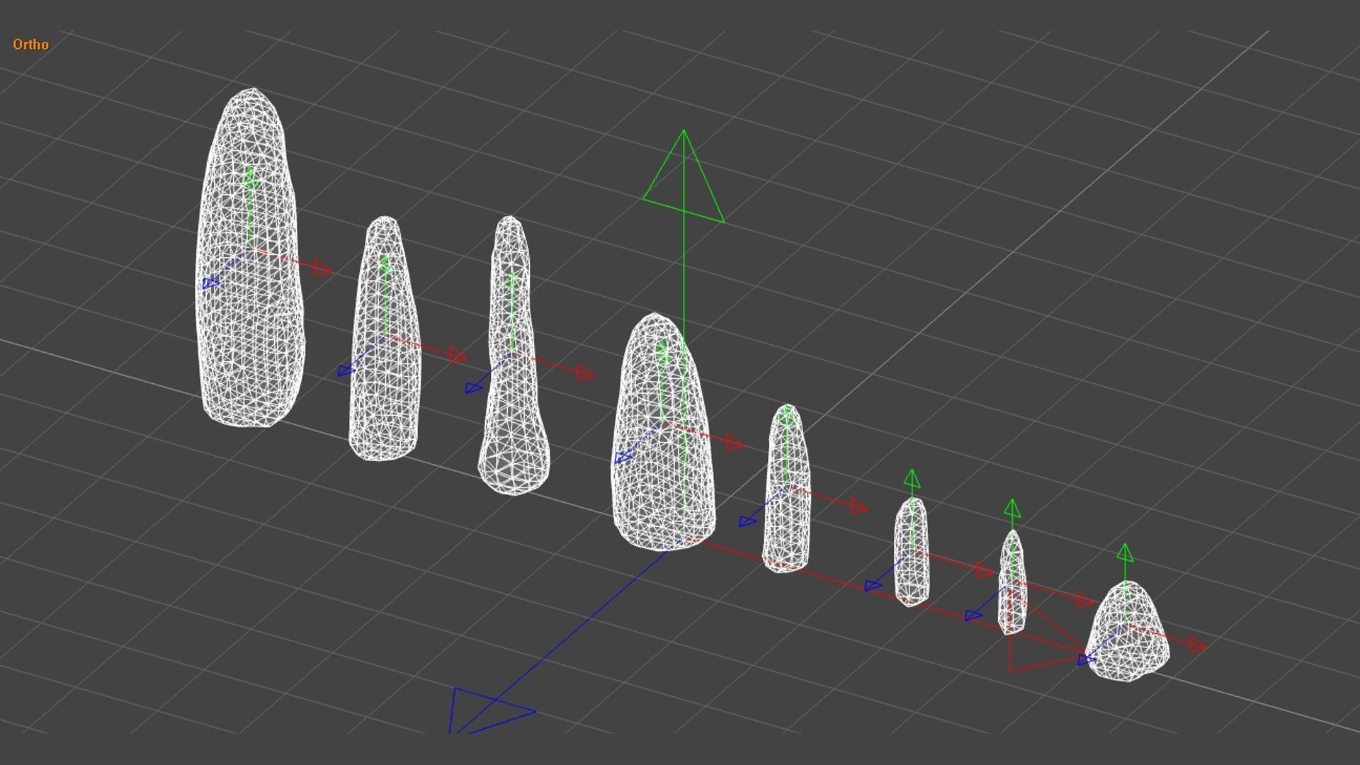 Obelisk Set - Corrupted Low-poly 3D model_14