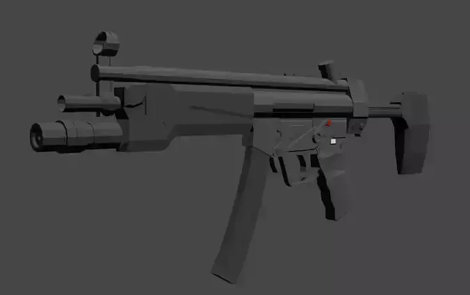 Low poly mp5 rifle 