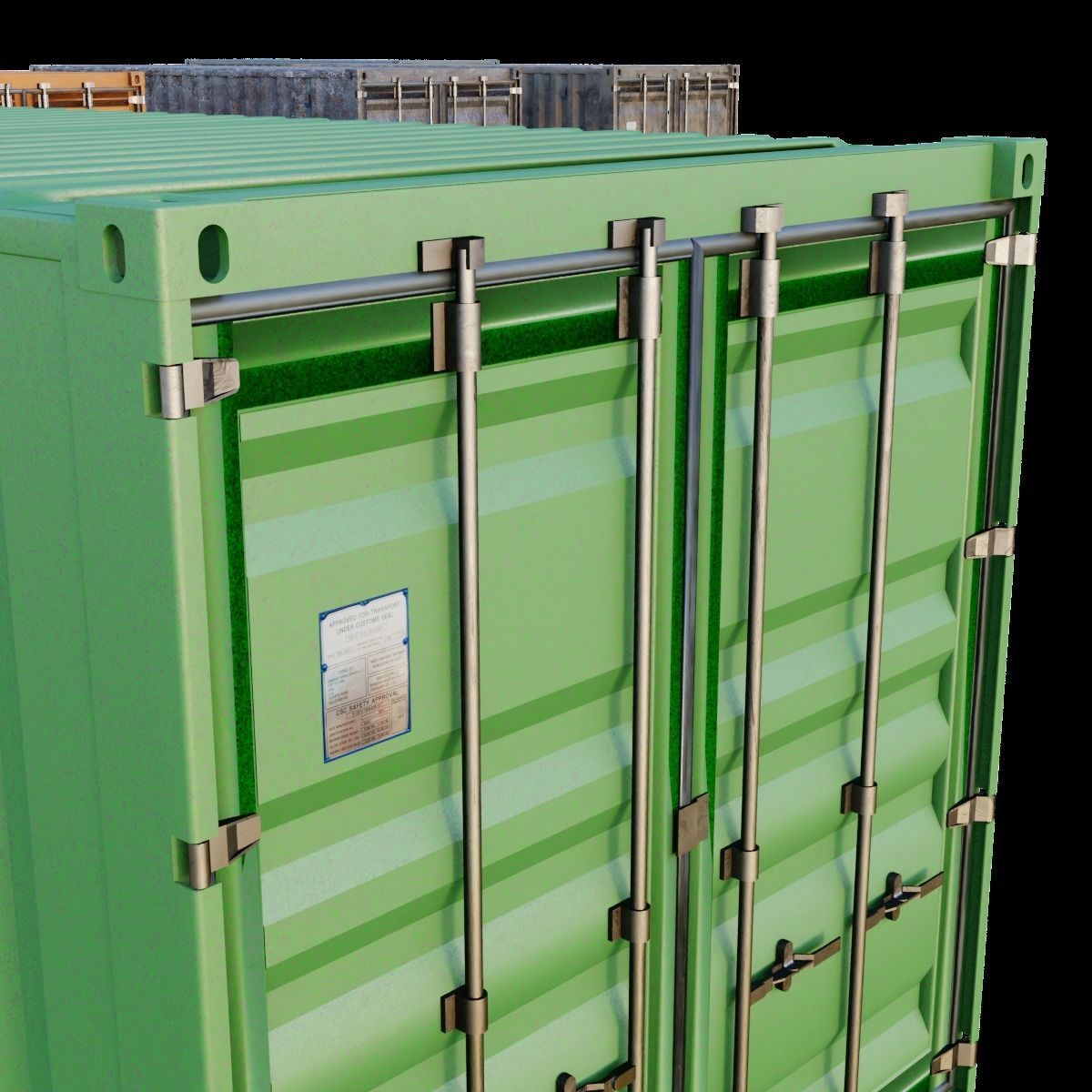 Shipping Container Free 3D model_15