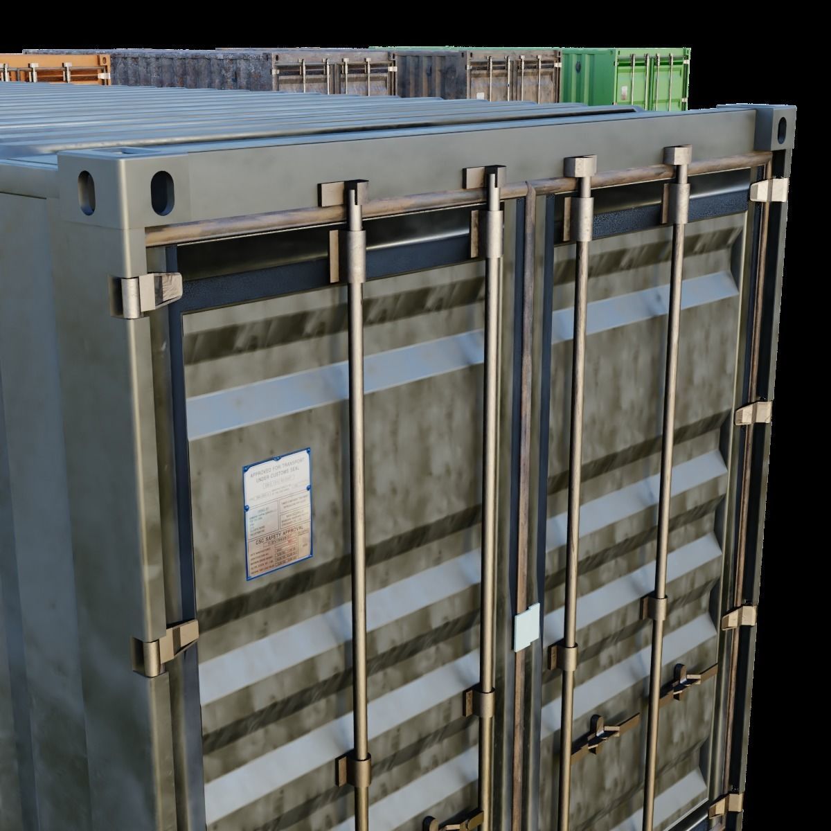 Shipping Container Free 3D model_3