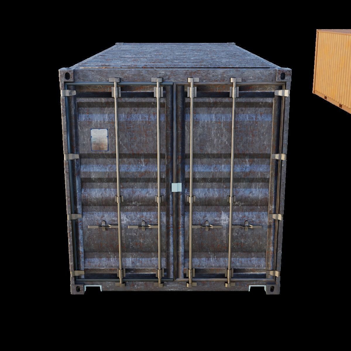Shipping Container Free 3D model_7