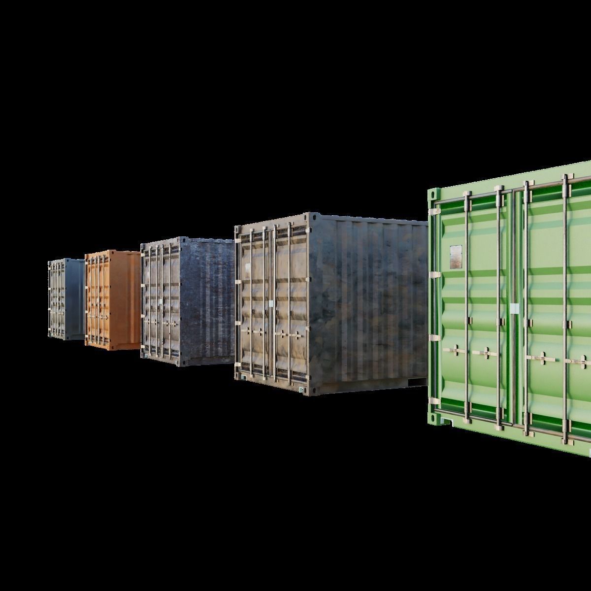 Shipping Container Free 3D model_2