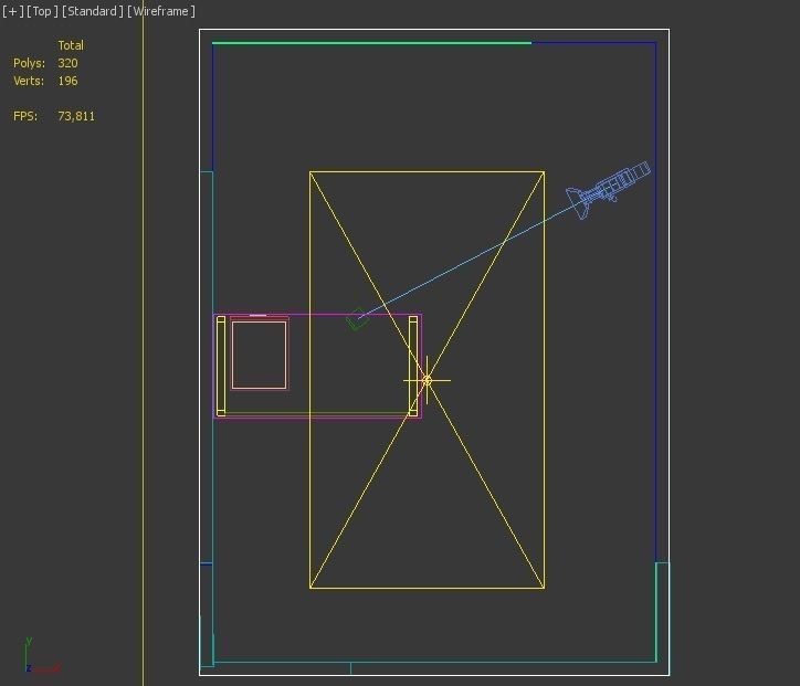 study desk 3D model_6