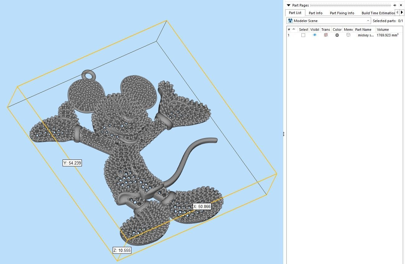 Mickey Mouse Pendant 3d Print Model 3D print model_3