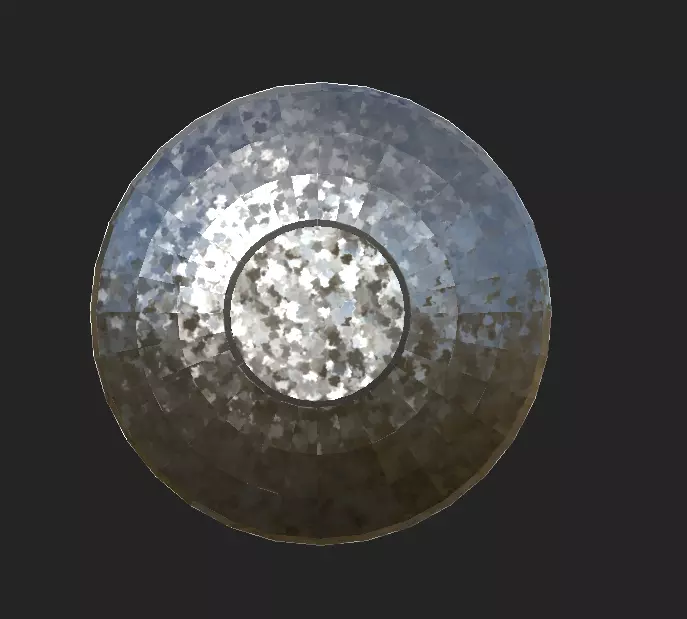 Low-Poly Round Shield Free low-poly 3D model
