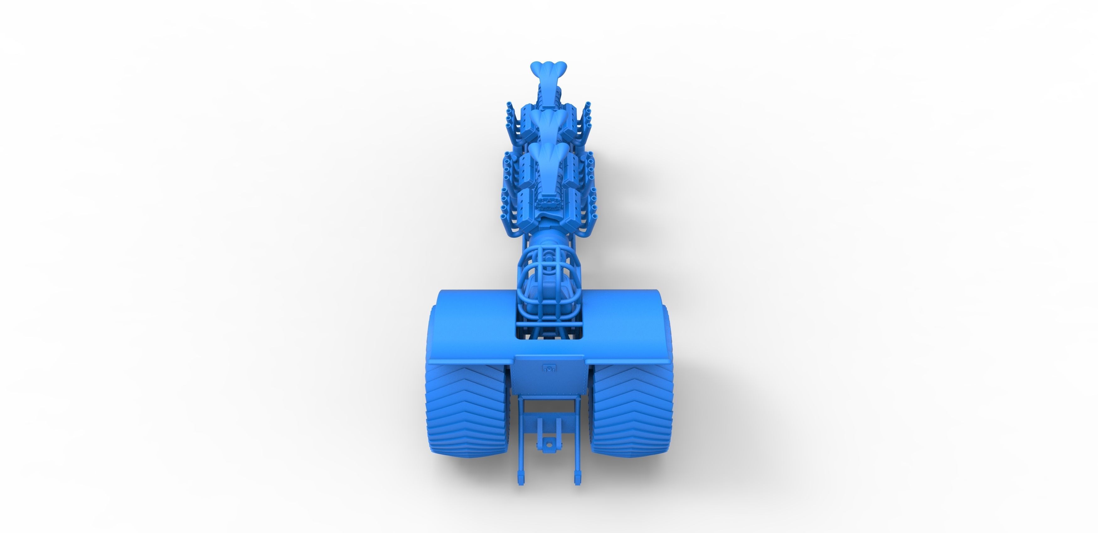 Pulling tractor with 3 engines V8 Scale 1 to 25 3D print model_25