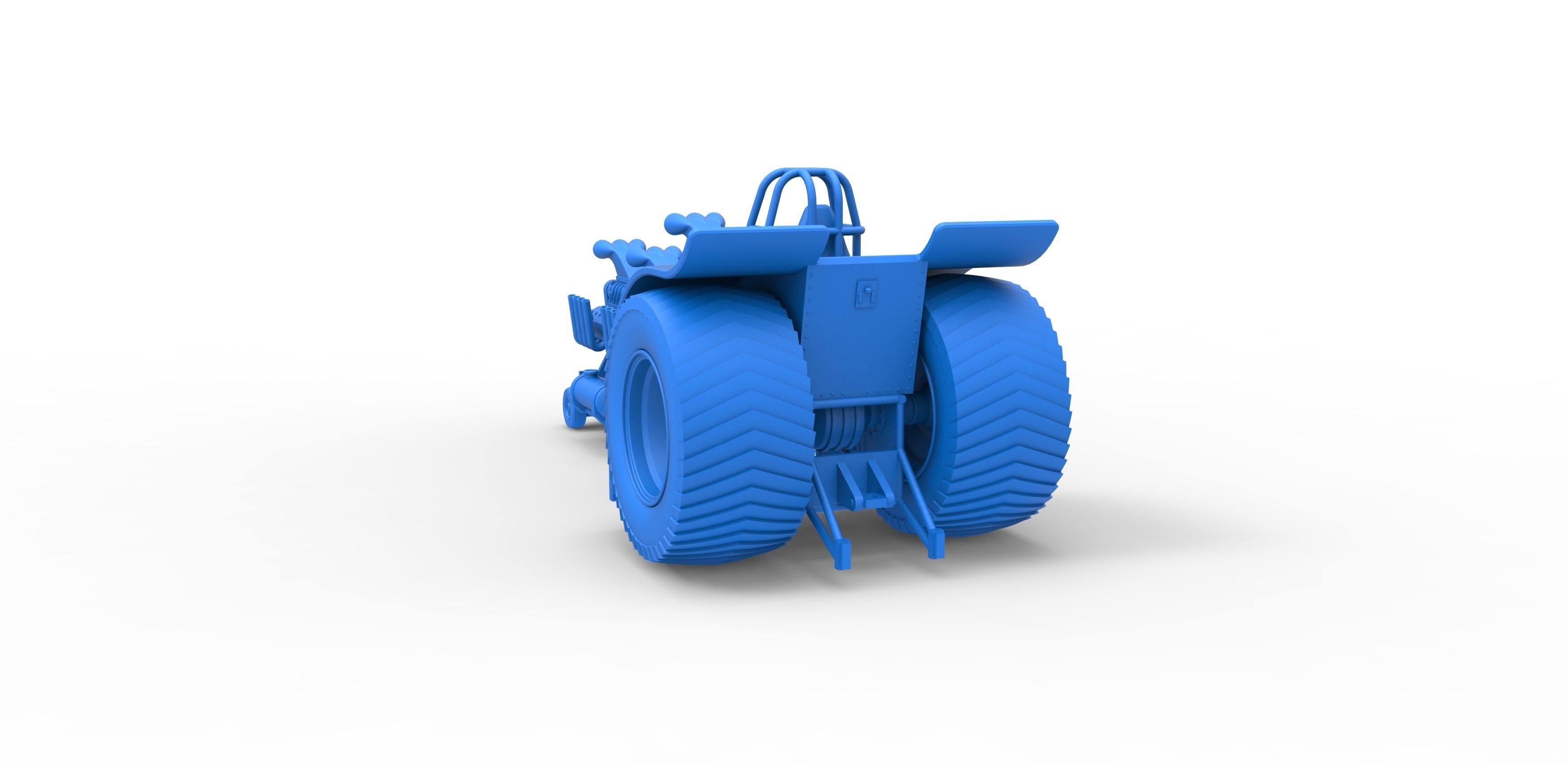 Pulling tractor with 3 engines V8 Scale 1 to 25 3D print model_24