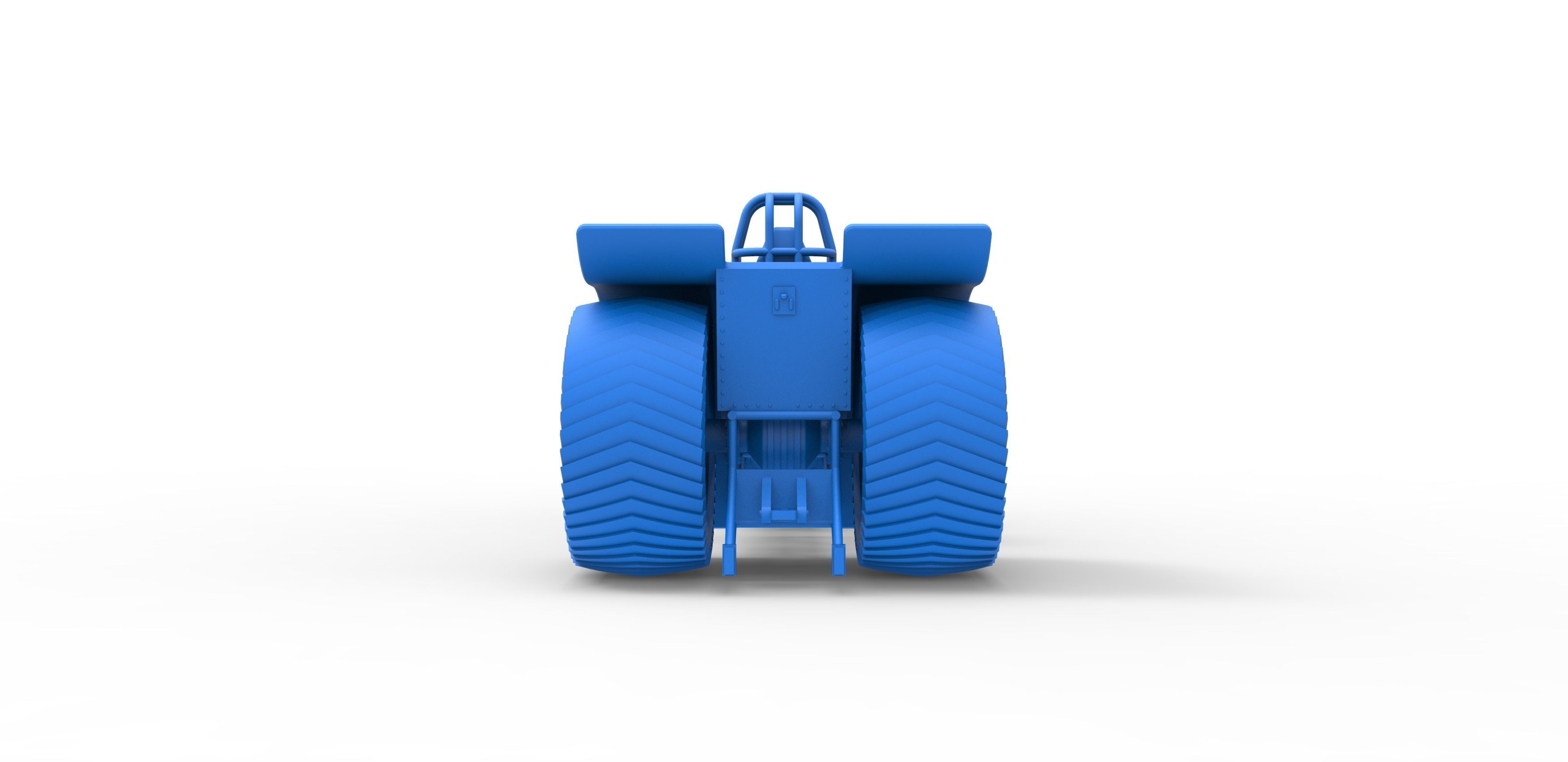 Pulling tractor with 3 engines V8 Scale 1 to 25 3D print model_26