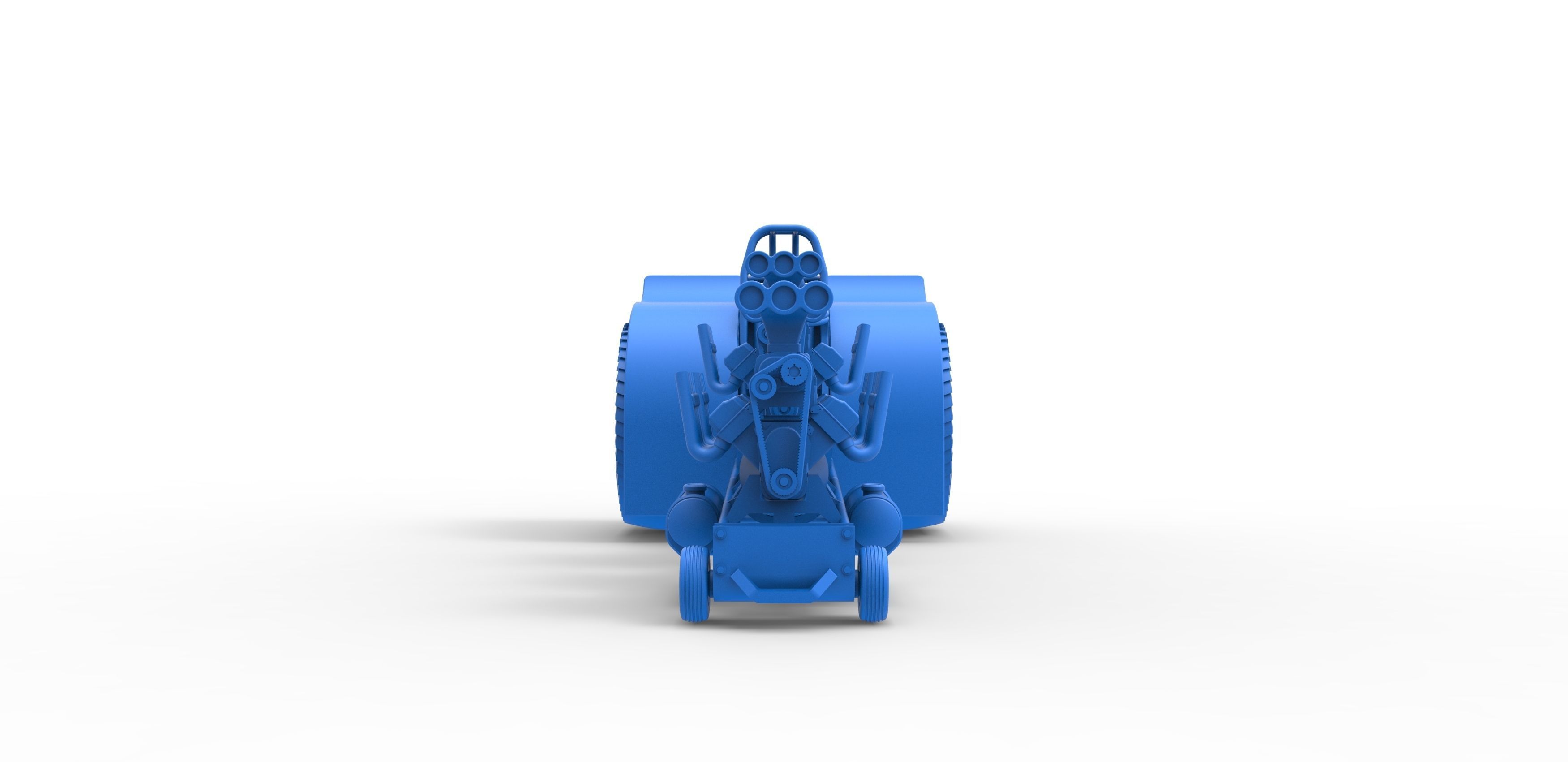 Pulling tractor with 3 engines V8 Scale 1 to 25 3D print model_19