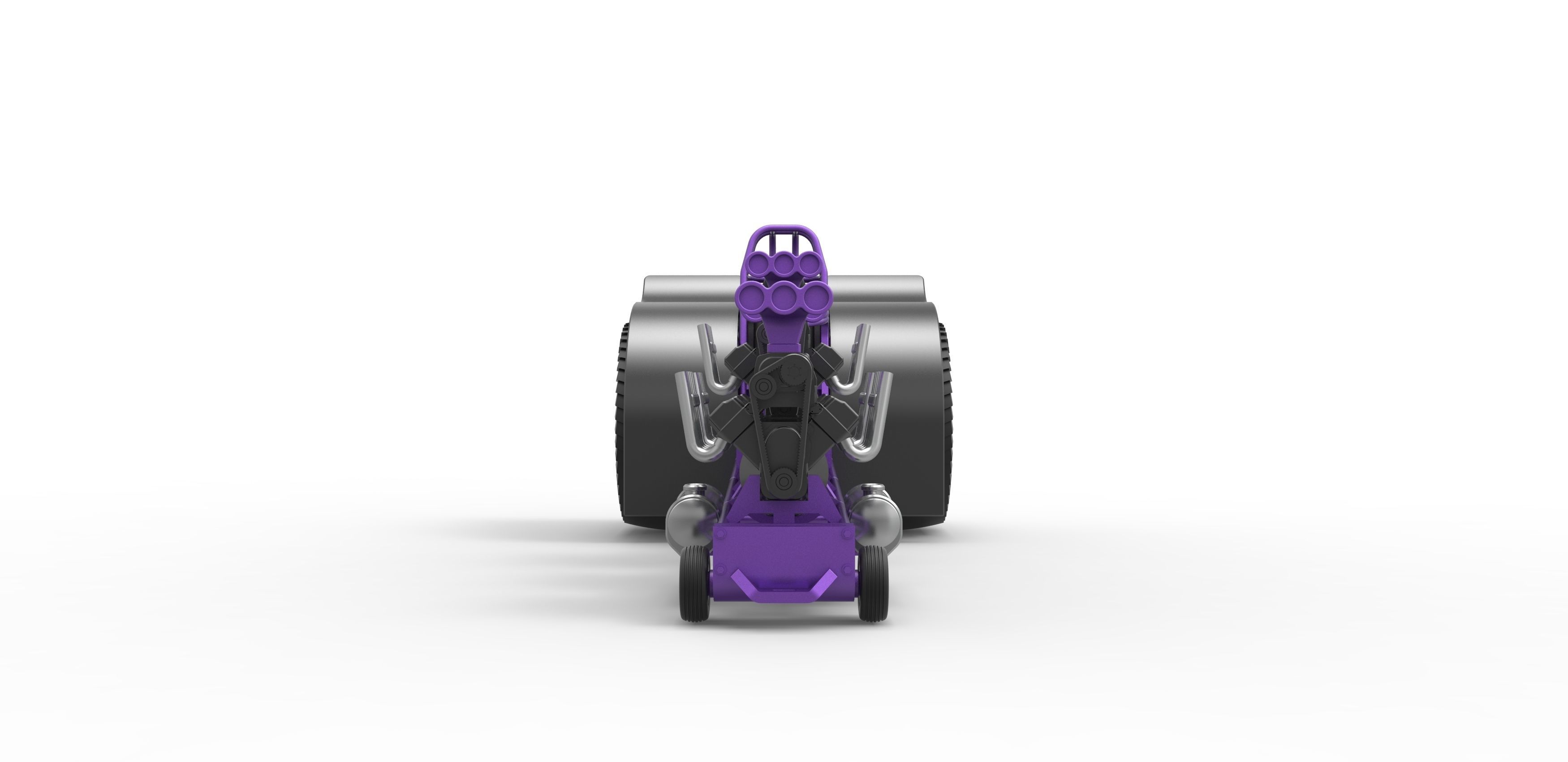 Pulling tractor with 3 engines V8 Scale 1 to 25 3D print model_6