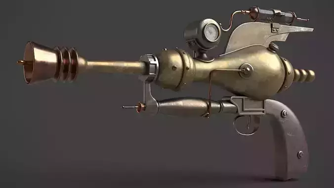 Fantasy Gun 07 Low-poly 3D model
