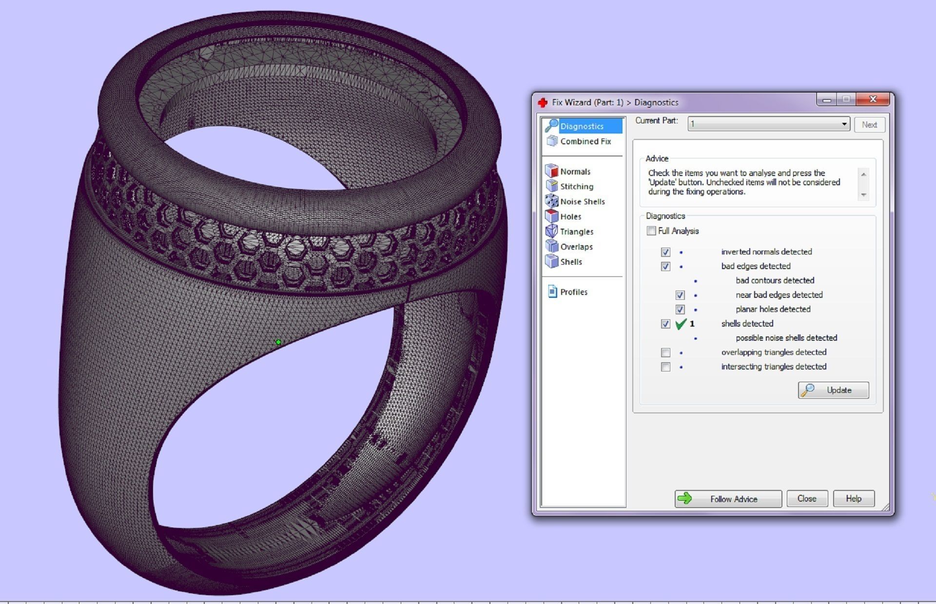 mens ring with black stone and pattern two options 3D print model_7