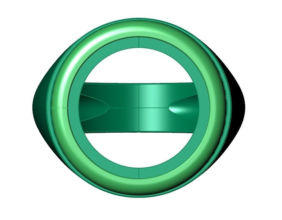 mens ring with black stone and pattern two options 3D print model_9