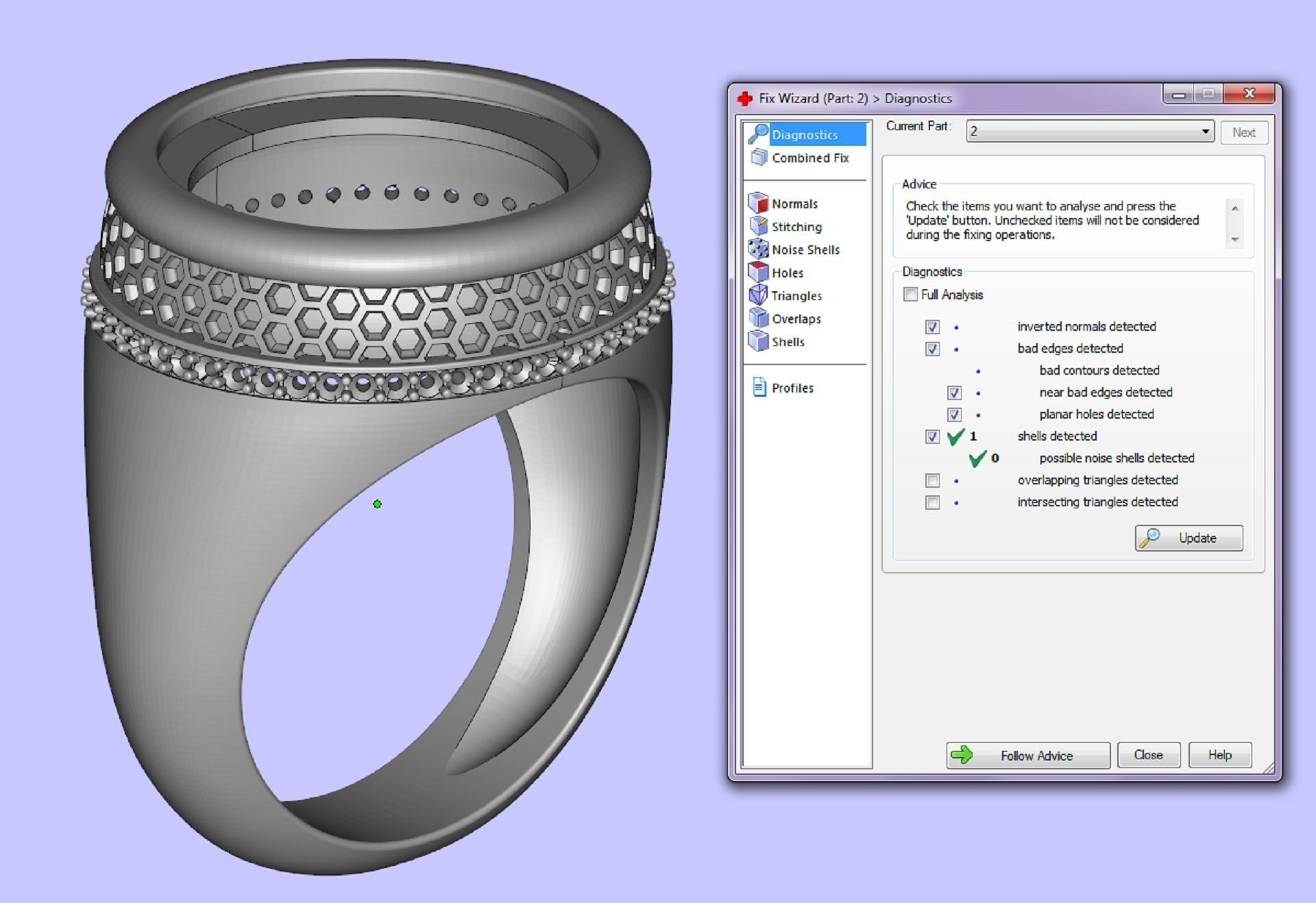 mens ring with black stone and pattern two options 3D print model_11