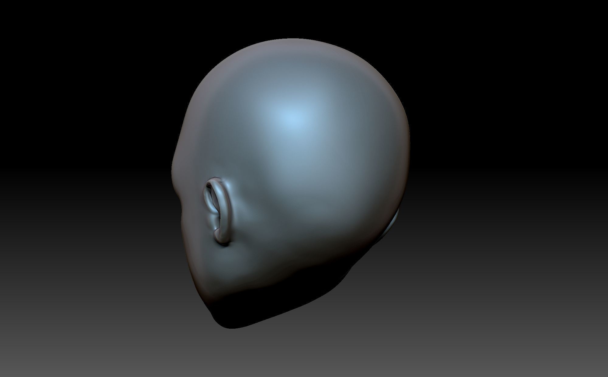 Doll head 3D print model_3