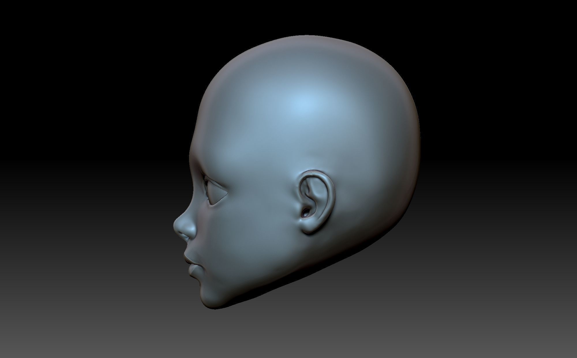 Doll head 3D print model_2