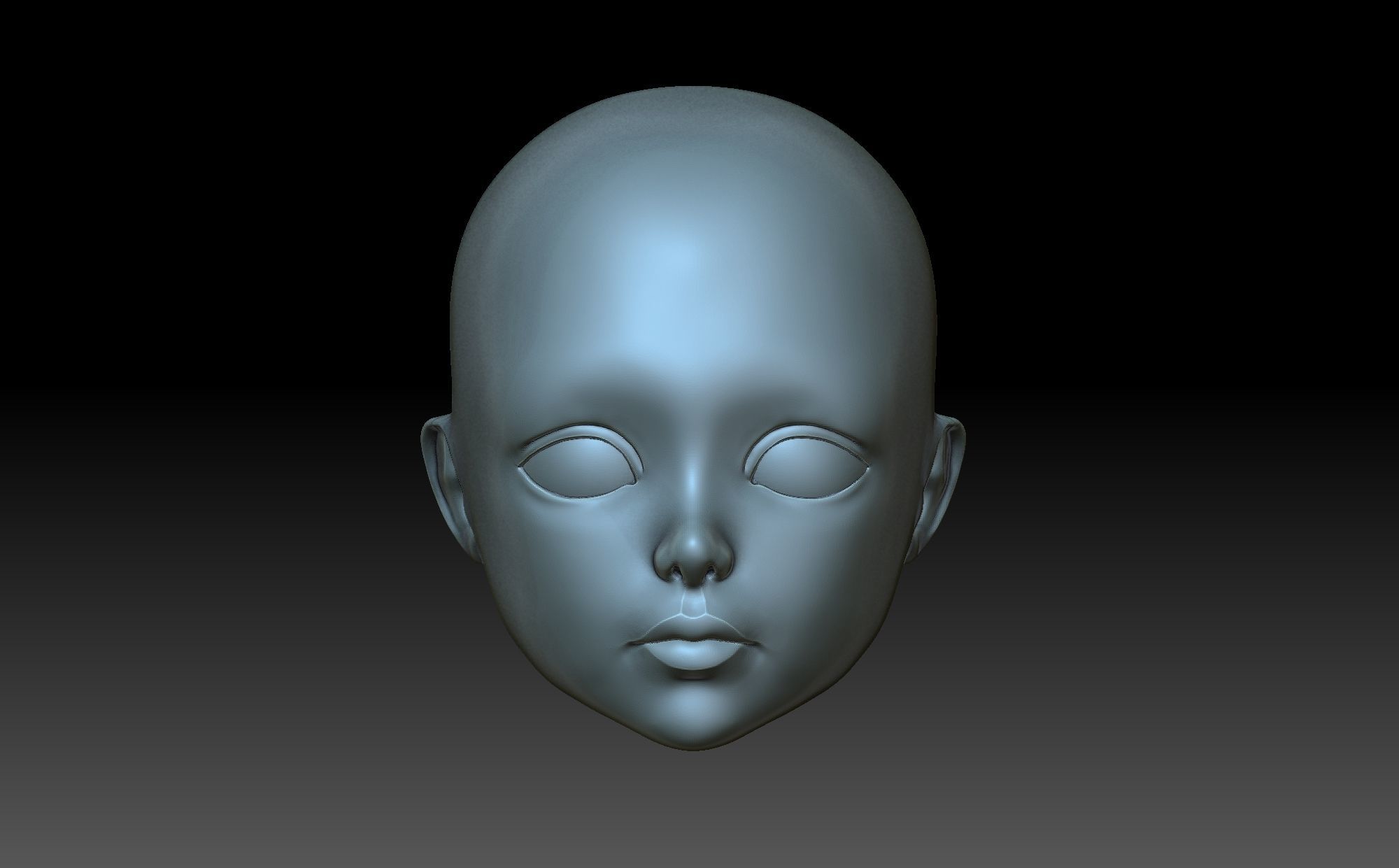 Doll head 3D model 3D printable CGTrader
