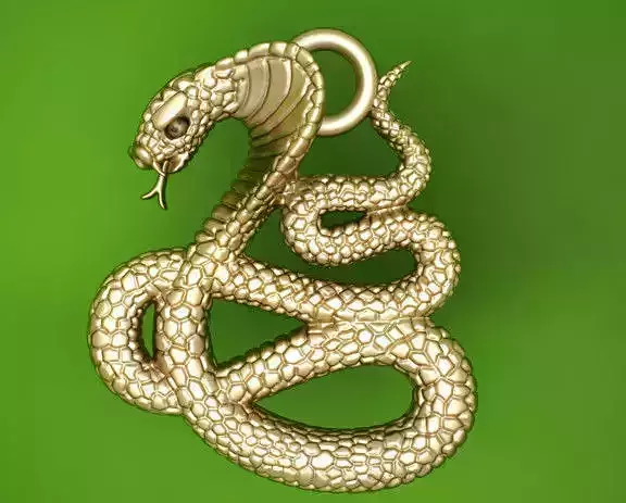 3d snake pendant