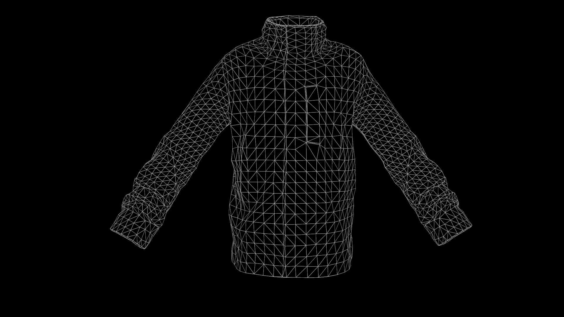 jacket Low-poly 3D model_15