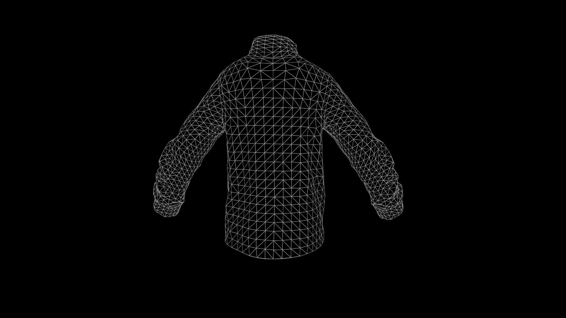 jacket Low-poly 3D model_17