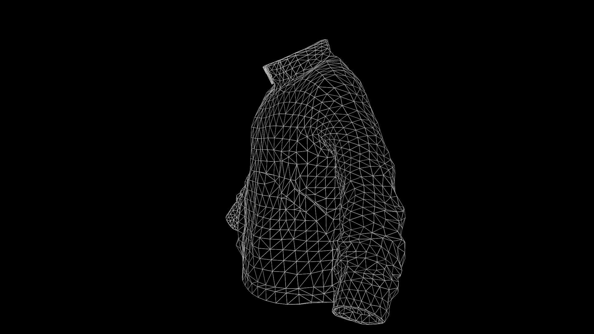 jacket winter coat Low-poly 3D model_11