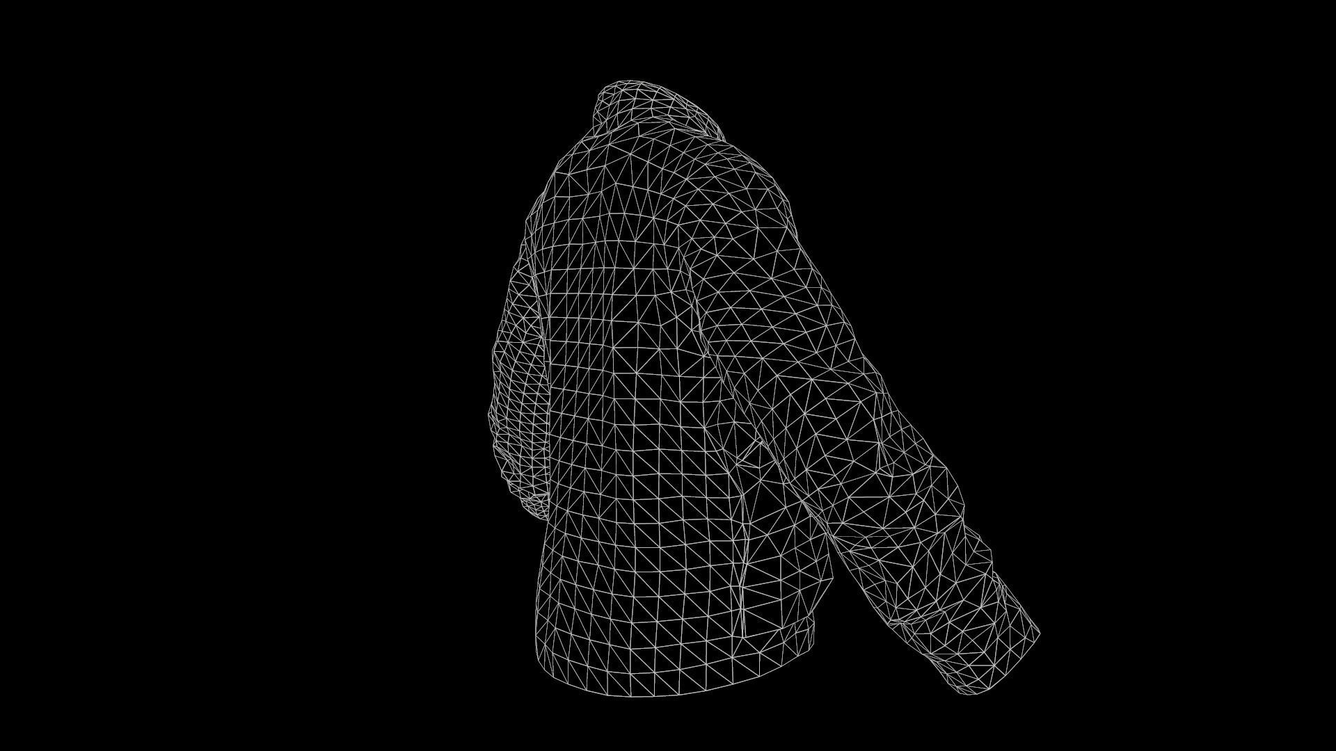 jacket winter coat Low-poly 3D model_13