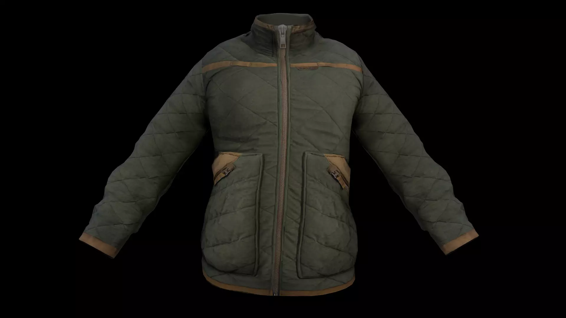 jacket winter coat Low-poly 3D model_0