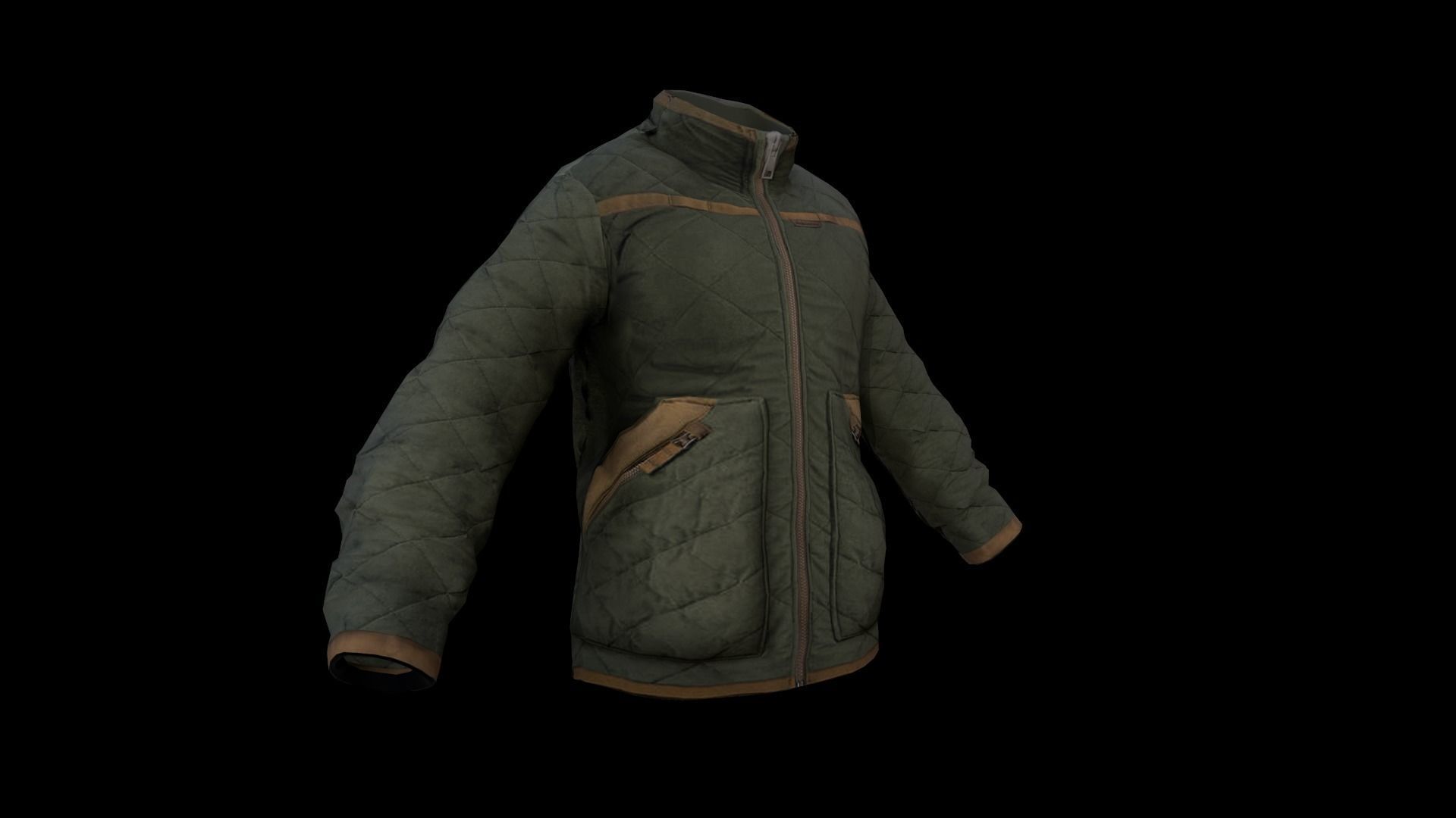 jacket winter coat Low-poly 3D model_9