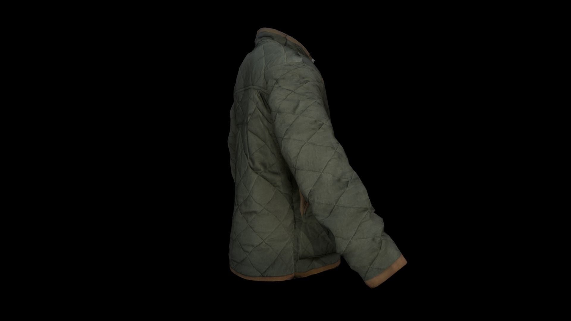 jacket winter coat Low-poly 3D model_8