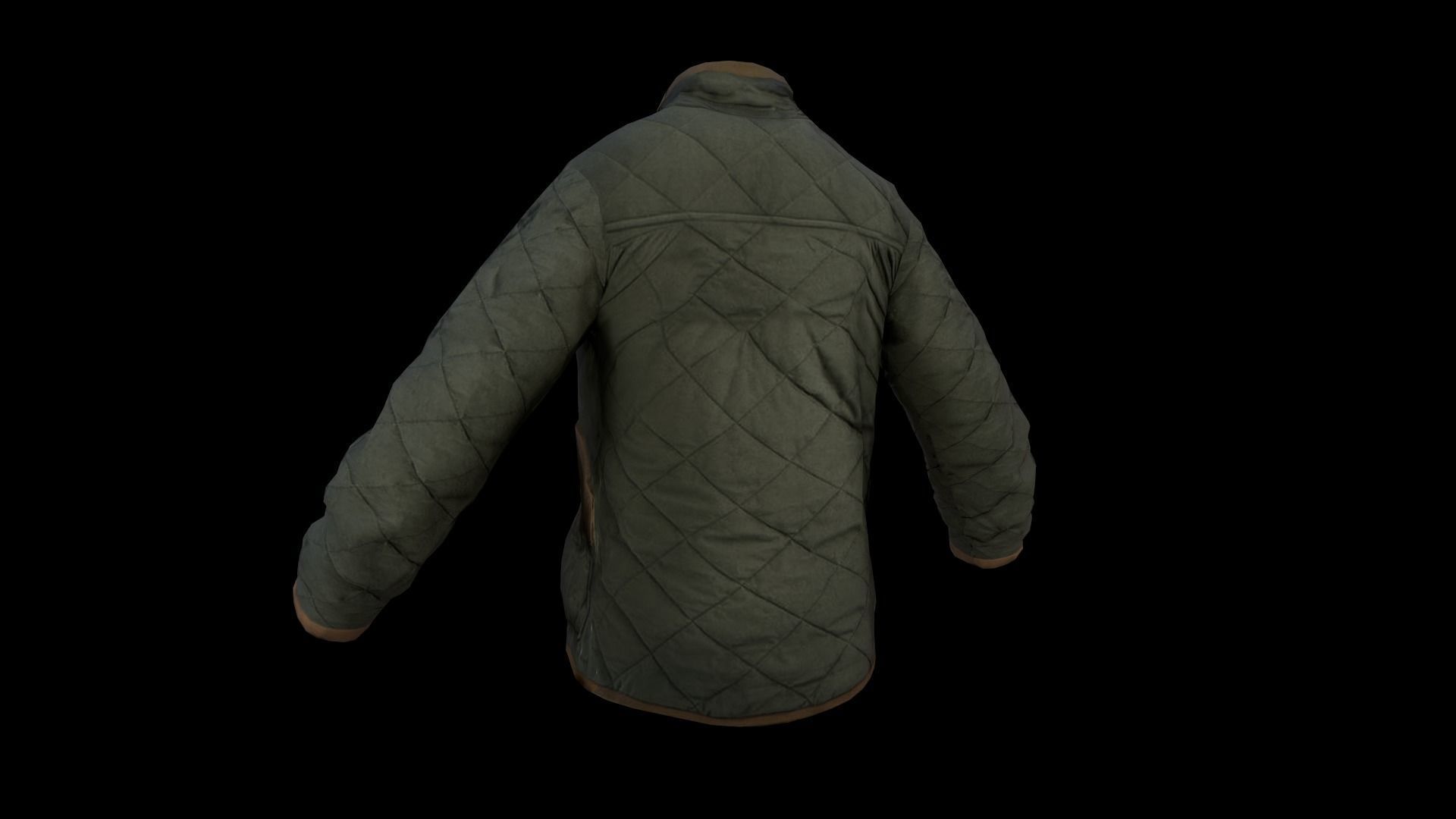 jacket winter coat Low-poly 3D model_5
