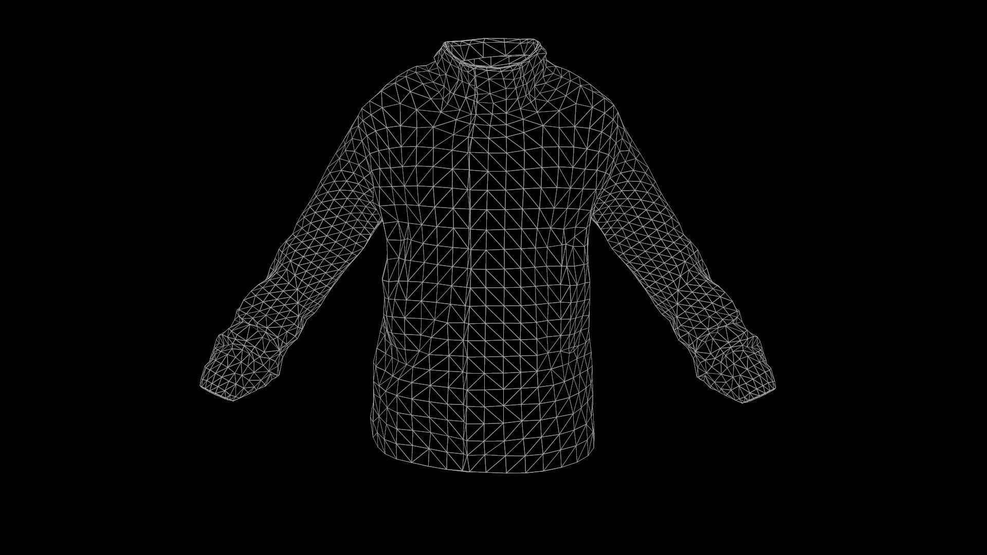 jacket camouflage Low-poly 3D model_12
